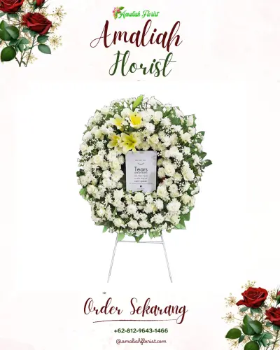 Krans Bunga Duka Cita di Tanjungraya